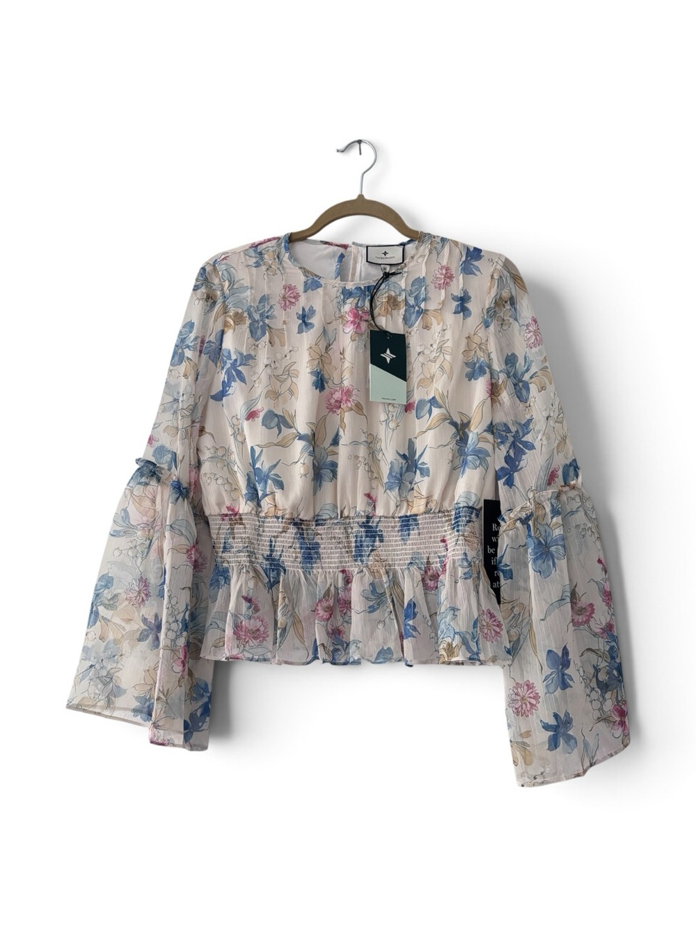 Tuckernuck Lily of the Valley Jennie Blouse Snowberry Floral Size Medium